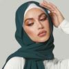 Green Chiffon Shayla Hijab for Muslim Women
