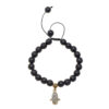 Beaded Bracelet for Women – Hamsa Black Design