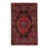 Persian Carpet Intricately Hand-Knotted Medallion Wool Black Garden