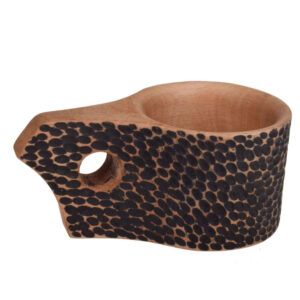 Rustic Wooden Cup – Handcrafted Camping Cup Model Jungle