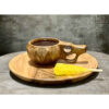 Rustic Wooden Cup - Handcrafted Camping Cup Model Dimond