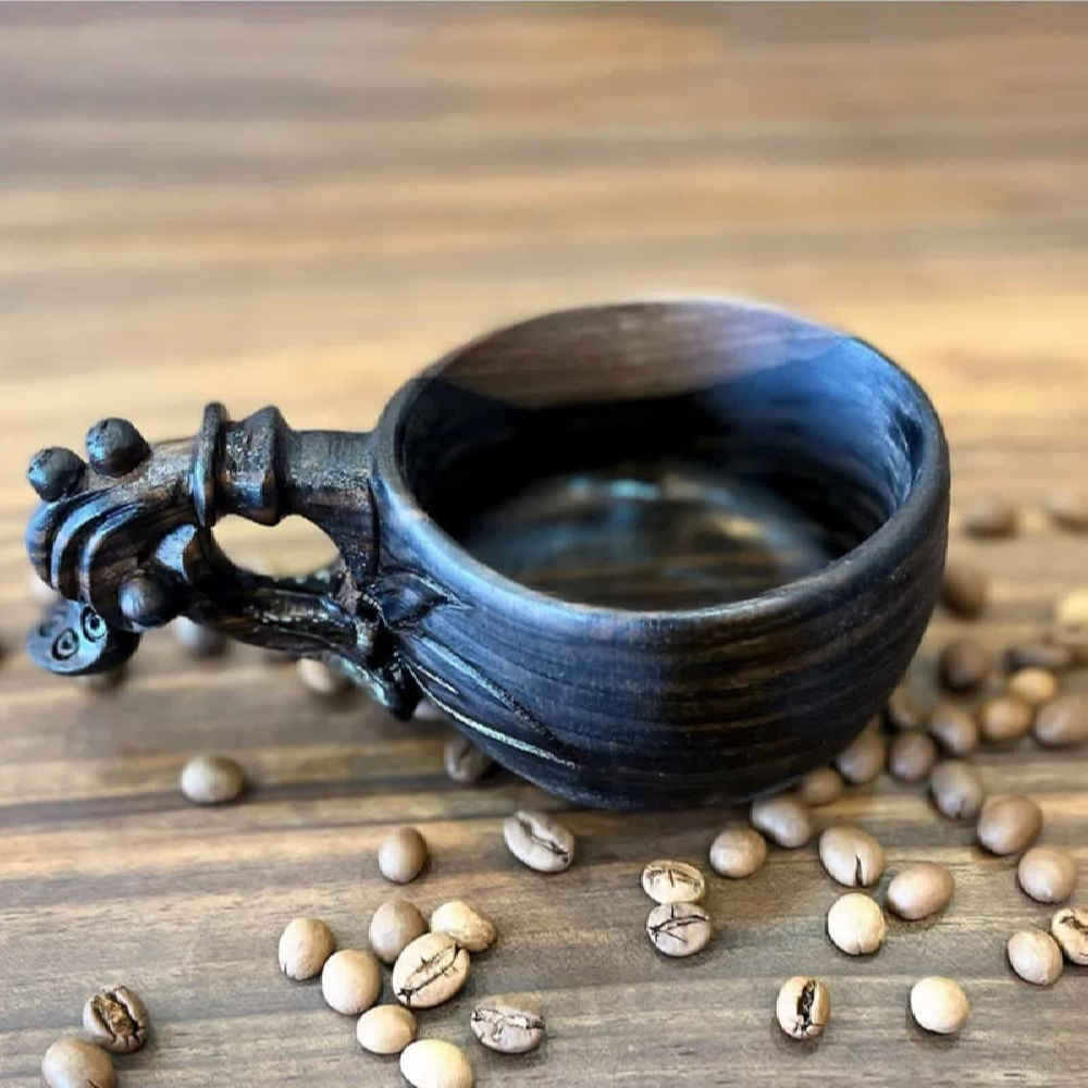 Rustic Wooden Cup – Handcrafted Camping Cup Model Sarv