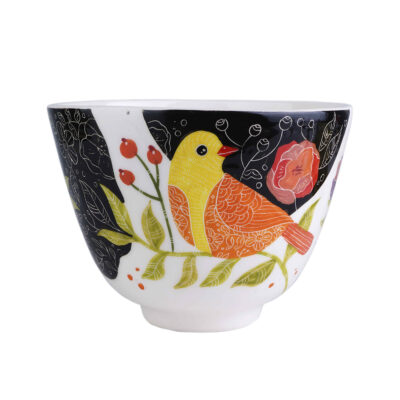 Persian Handmade Decorative Pottery Bowl Model Parandeh