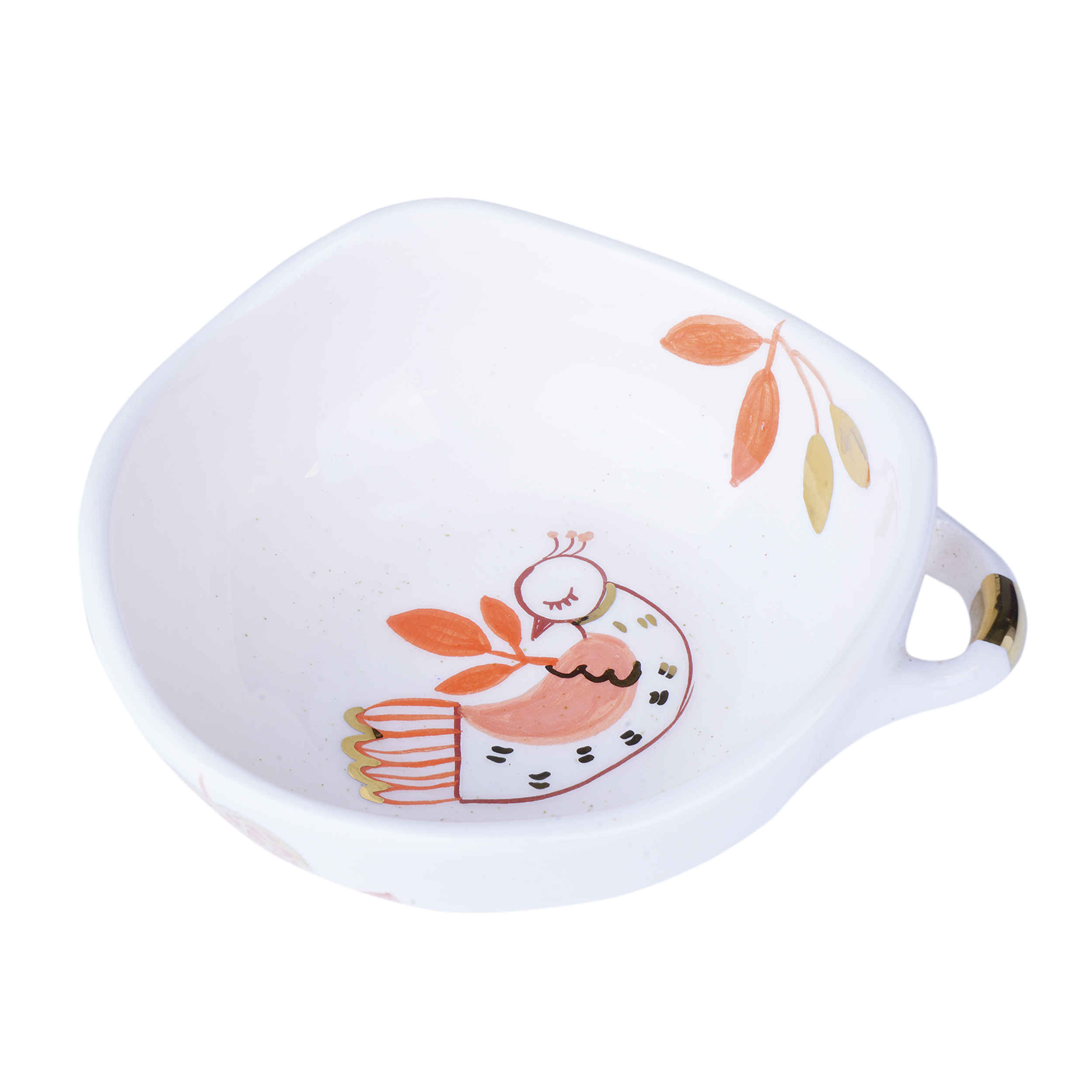 Handmade Decorative White Pottery Bowl Model Morgh