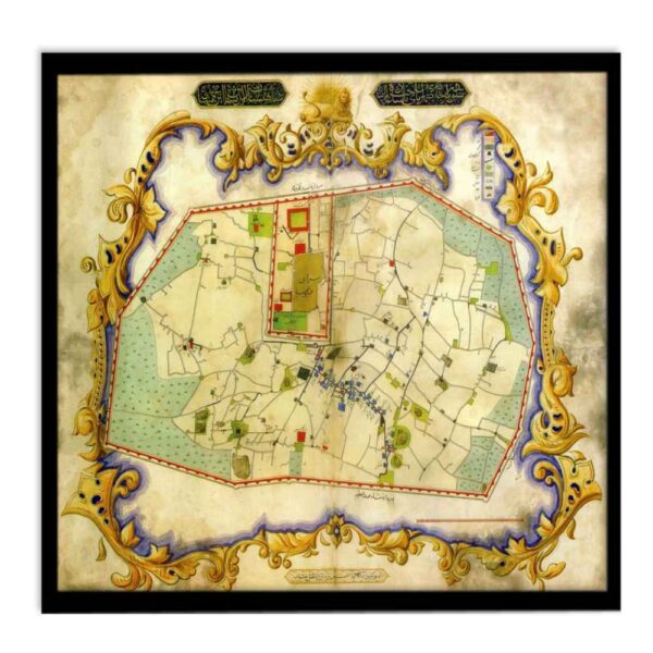 Persian PVC Print with Frame - Old Tehran Wall Art