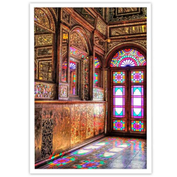 Persian PVC Print with Frame - Golestan Palace Wall Art