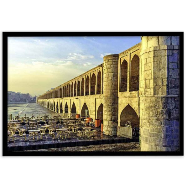 Persian Backlit PVC Print with Frame - Si_o_se_pol Bridges Wall Art