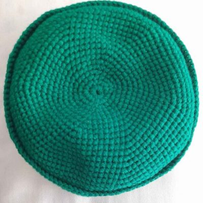 Green Turkish Kufi Taqiyah – Traditional Muslim Cotton Hat