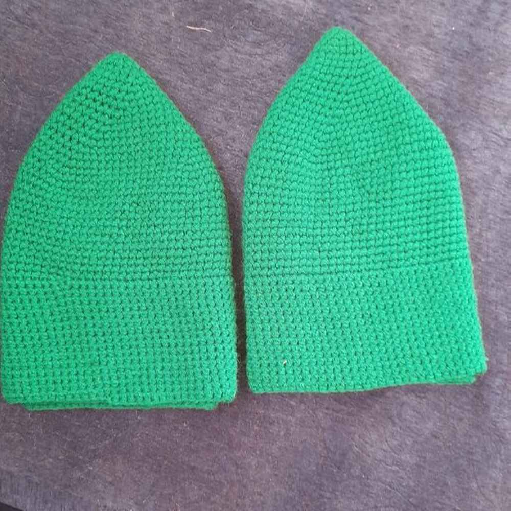 Green Turkish Kufi Taqiyah – Traditional Muslim Cotton Hat
