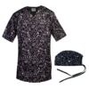 Men's Black Medical Scrub Top & Cap Set – Sleek & Professional