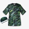 Men's Green Medical Scrub Top & Cap Set – Vibrant & Durable