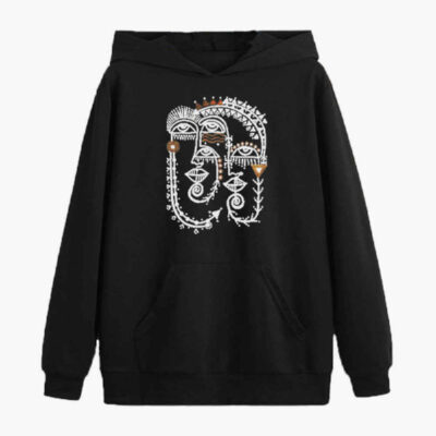 Men’s Black long Sleeve Hoodie Model Shahab