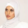 Milk White Chiffon Shayla Hijab for Muslim Women