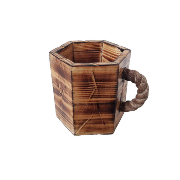 Rustic Wooden Cup - Handcrafted Camping Cup Model Roshana