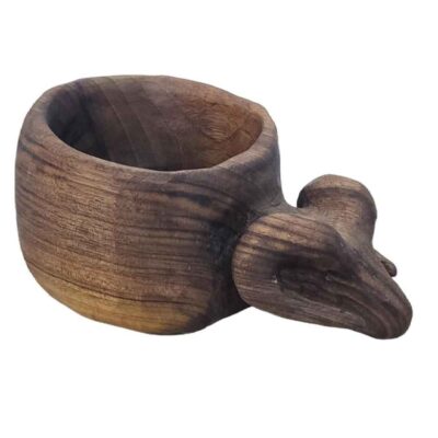 Rustic Wooden Cup – Handcrafted Camping Cup Model Buffalo