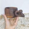 Rustic Wooden Cup - Handcrafted Camping Cup Model Buffalo
