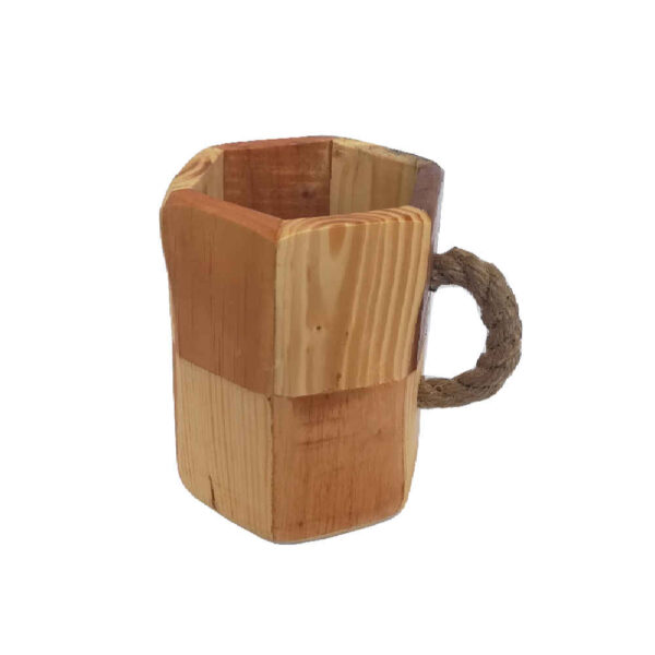 Rustic Wooden Cup - Handcrafted Camping Cup Model Safa