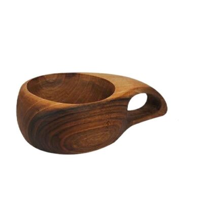 Rustic Wooden Cup – Handcrafted Camping Cup Model Nika