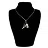 Persian Silver Necklace with Minimalist Calligraphy Pedar