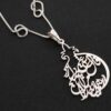 Persian Silver Necklace with Minimalist Calligraphy Yalda