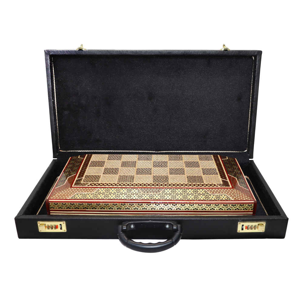 Persian Inlaid Wooden Marquetry Chess Board Model Shahkar