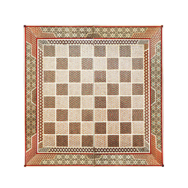 Persian Inlaid Wooden Marquetry Chess Board Model Shahkar