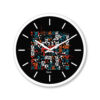 Persian Print Desk Clock Round with Calligraphy Alphabet