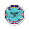 Persian Print Desk Clock Round with Calligraphy Poem