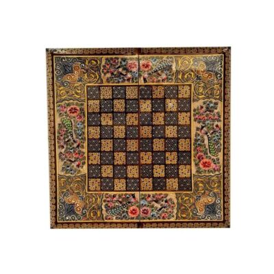 Persian Inlaid Wooden Marquetry Chess Board Model Laya