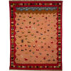 Persian Wool Kilim Rug Handwoven Qashqai with Animals