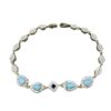 Silver Bracelet with Turquoise Gemstone for Women Mana