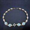 Silver Bracelet with Turquoise Gemstone for Women Mana