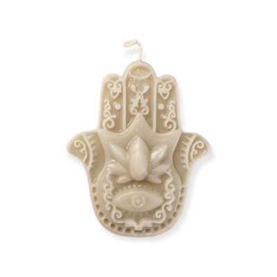 Islamic Small Fatima Hand Candle – Hamsa Design