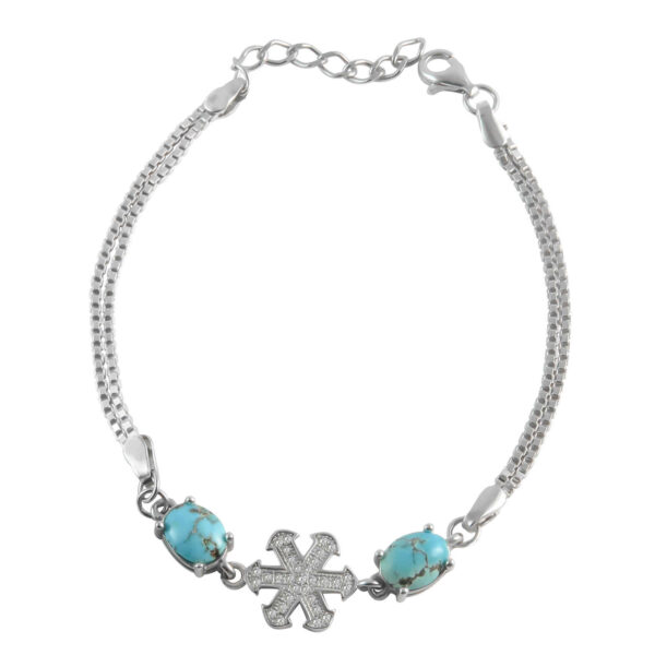 Silver Bracelet with Turquoise Gemstone for Women Kian