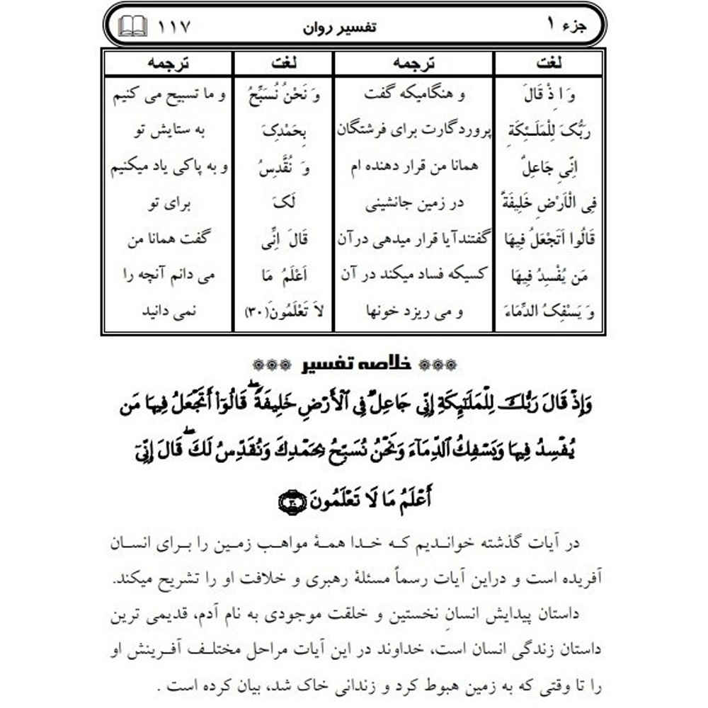 Tafsire Ravan-e Qoran Vol. 1 Book by Sediqeh Sahebkar Khorasani