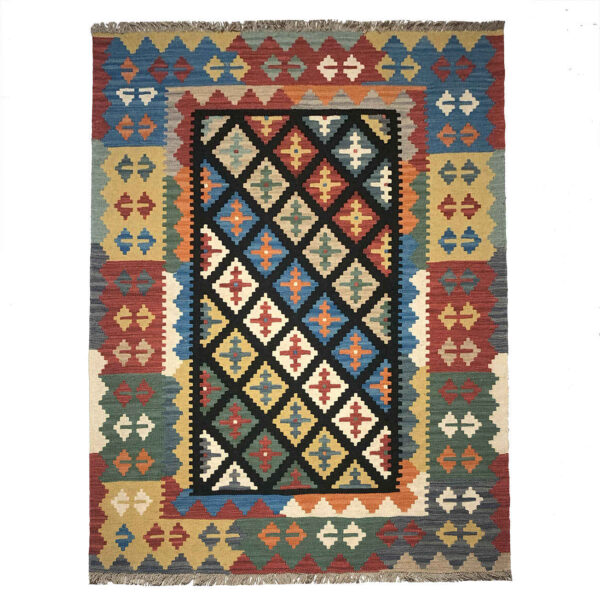 Persian Wool Kilim Rug Traditional Handwoven Model Zarin
