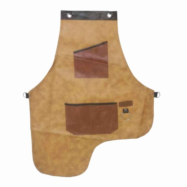 Brown Leather Barista Apron – Elegant & Functional