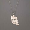 Minimalist Necklace Model Iran Typography and Map