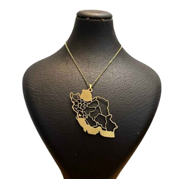 Minimalist Necklace Model Iran's Map