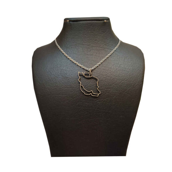 Minimalist Necklace with the Design Iran's Map