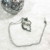 Minimalist Necklace with the Design Iran's Map