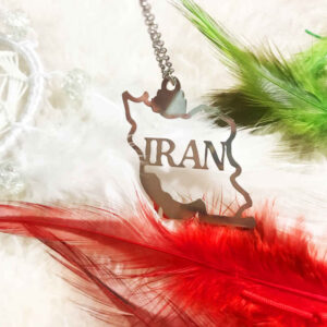 Minimalist Necklace with the Design Iran’s Map