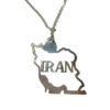 Minimalist Necklace with the Design Iran's Map