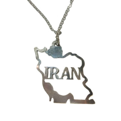 Minimalist Necklace with the Design Iran’s Map