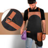 Leather & Fabric Barista Apron – Stylish & Durable