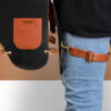 Leather & Fabric Barista Apron – Stylish & Durable