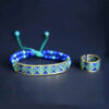 Persian Brass Bracelet & Ring Set Model Eslimi