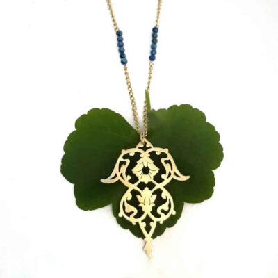 Brass Necklace with Minimalist Persian Inspired Theme Baran