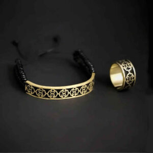 Persian ‌Brass Bracelet & Ring Set Model Traditional