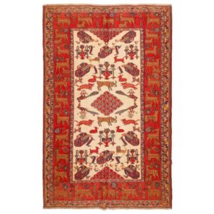 Vintage Sirjan Handwoven Persian Kilim Rug